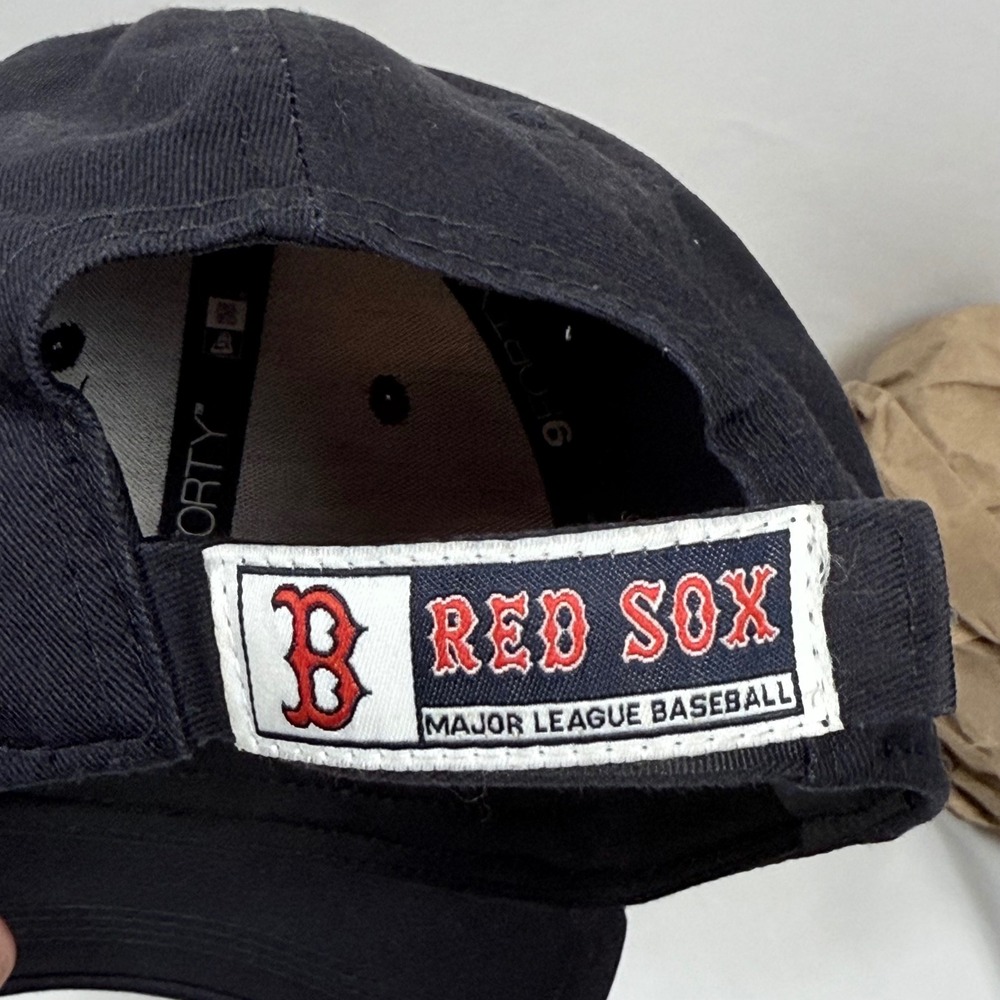 New Era Boston Red Sox MLB Baseball Cap Hat Black Red 9FORTY Flex Fit - Picture 6 of 10